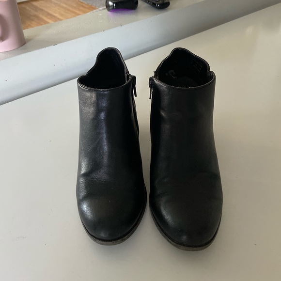 Call It Spring Heeled Leather Ankle Boots - Picture 2 of 7